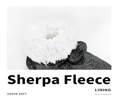 Image of DICUIRD Slipper Socks for Women,Fuzzy House Indoor Boots Slippers with Soft Soles,Warm Cozy Fluffy Sherpa Lined Booties Socks with Non Slip Bottom