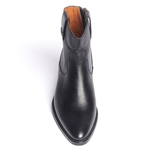 Carlos Santana Zappa Cowboy Boots for Men | Zipper Closure | Rubber Outsole & Cushion Comfort Footbed | Calfskin Leather Upper4