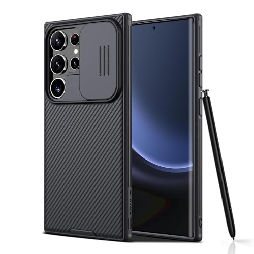 Image of Nilkin Classic Series Compatible for Samsung S24 Ultra Case with Camera Cover, [Camera Lens Protector] [Scratch-Resistant] [360 Full Protection] Shockproof Slim Phone Case (Black, S24-ultra)