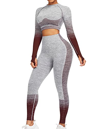 JOYMODE 2 Piece Women's Plus Size Workout Set High Waist