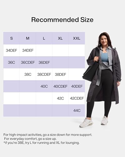 Image of Women's Sports Bra Wirefree Adjustable Medium-High Support Everyday Wear for Large Bust Plus Size with Removable Pads