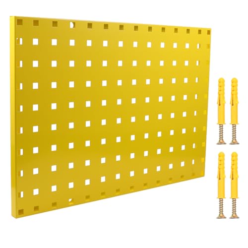 Organizador de herramientas de pared amarillo para transformar el garaje y el taller