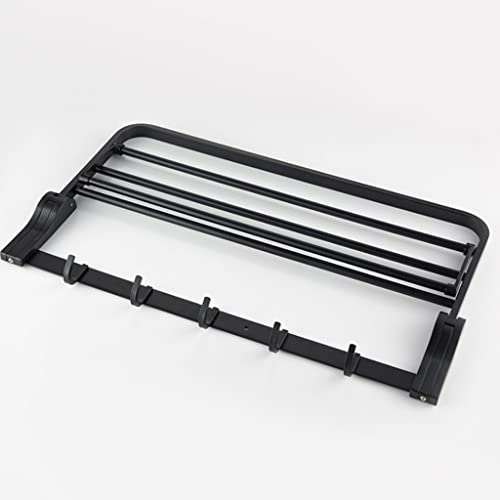 Serviette pliable de bain support mural avec double rail de séchage