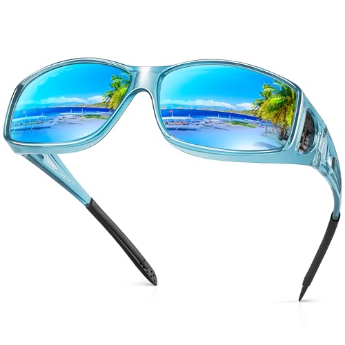 URUMQI Polarized Sunglasses Fit Over Glasses for Men...