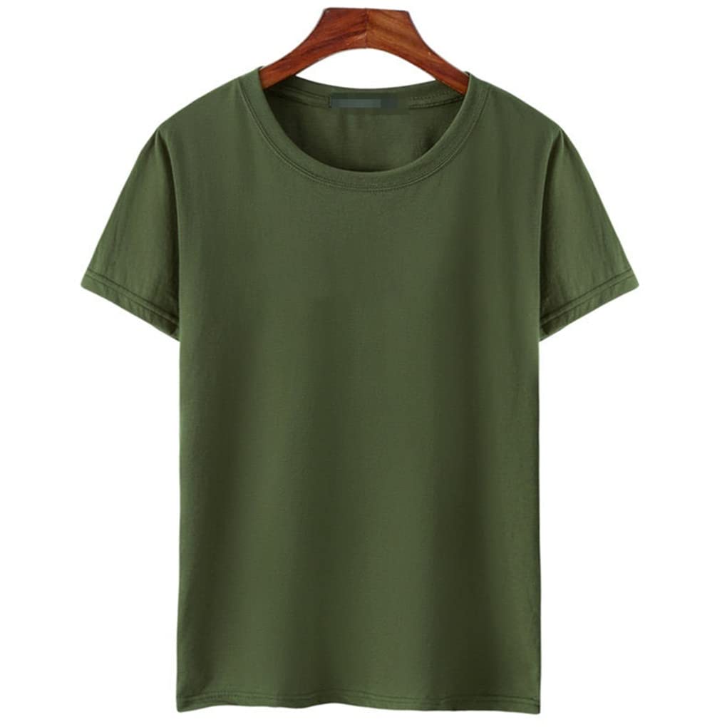 6 unidades/lote de camisetas de algodón para hombre, manga corta, unicolor, para verano, camisetas ajustadas, camisetas con cuello redondo