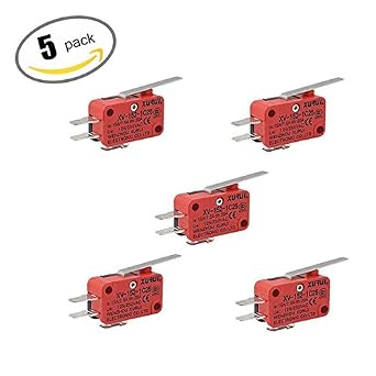UEETEK Xv-152-1C25 Handle Micro Switch with Straight Hinge Lever Miniature Spdt Limit Switch 1.10X0.62X0.39 Inch Industrial Electrical Control Micro Toggle