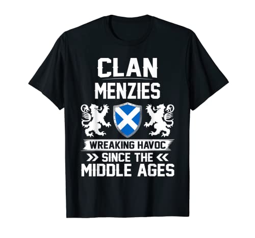 Clan Menzies Scottish Family Clan Scotland causando estragos mz Camiseta