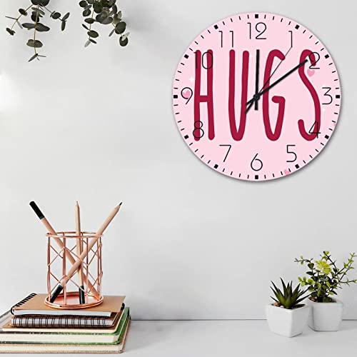Horloge murale en bois personnalisée design 38cm pour bureau chic