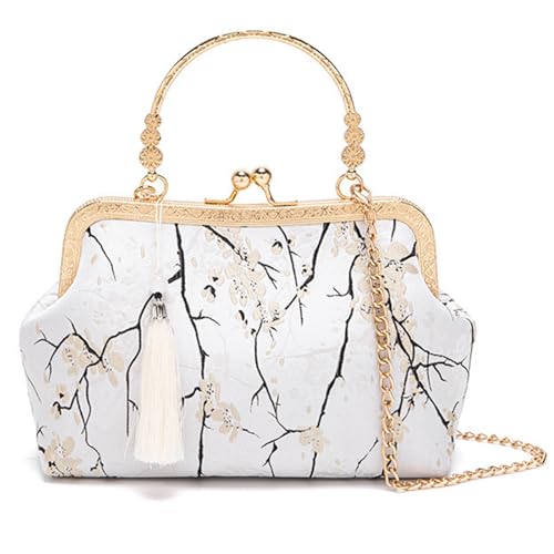 Sac à bandoulière d'inspiration rétro en tissu pratique et léger