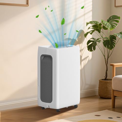 Ansobea Auto Dehumidifier 26L/Day, Electric Dehumidifier with 24H Timer, Sleep Mode, Defrost Function, Mildew, Small Dehumidifier, for Bedroom, Bathro...