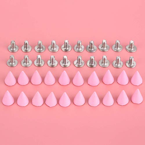 Punk Metal Rivets Screw For Handbag, Belt Shoes, Colored Metal Screw Back Rivet, Cone Spikes Screwback Studs, Diy Leathercraft Findings, 7X10Mm, Pink #TOP6