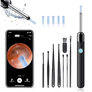 Ear Wax Removal Tool, Ear Cleaner Otoscope with Light, Ear Cleaning Kit with 8 Pcs Ear Set, Earwax Removal Kit with 6…