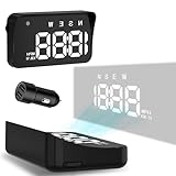 Heads up Display for Cars Windshield, Car HUD Display, Plug & Play USB, MPH/KMH Switch, Speed Calibration, Adjustable Brightness, Overspeed Alert, Large Font Display