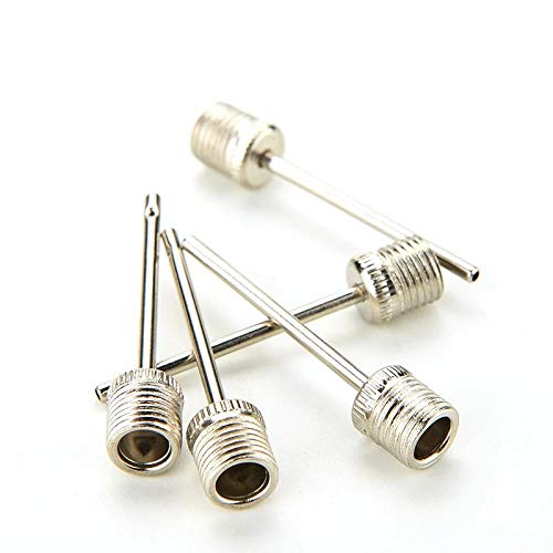 Image of Metal Ball Pump Needles, Replacement Inflating Pins for Football, Basketball, Volleyball & Sports Balls, Air Pump Nozzle for Inflation & Deflation, 5 Pieces