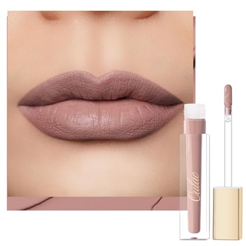 Oulac Nude Pintalabios Mate Líquido - Beige Larga Duración Labios, Muy Pigmentadas, Cobertura Total Barra de Labios, Fórmula Cremosa, Sin Transferencia,Con Aceite de Rosa, Vegano M19