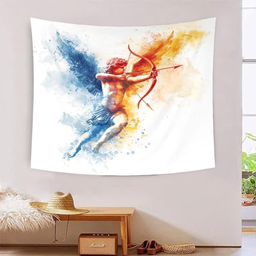 Tapisserie murale les anges 3D en tissu 180x230 cm pour décoration de salon