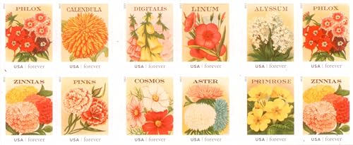 Timbres Vintage Seed Packets USPS pour embellir vos faire-part de mariage nature et rétro