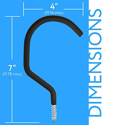 Impresa [4 Pack] Heavy Duty Bike Hook/Hanger - Wide Opening For All Bike Types - Easy On/Off - Hooks/Hangers For Garage Ceiling And Wall Bicycle Storage And Hanging #TOP1