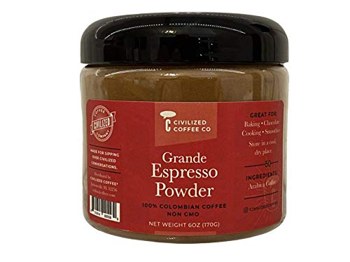 Civilized Coffee Grande Espresso Coffee Powder for Baking and Smoothies, Non GMO, 100%