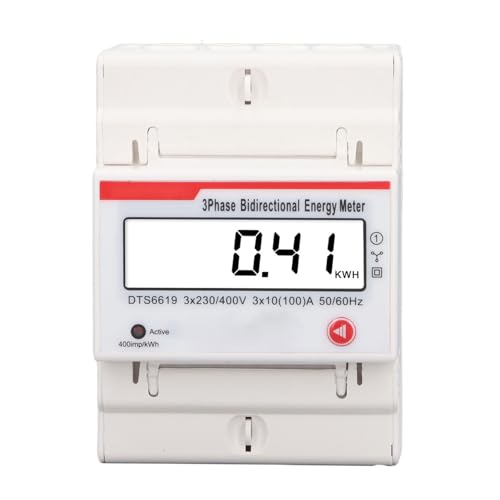 Moniteur d'énergie triphasé 3x230V 400V avec mesure bidirectionnelle sur rail Din