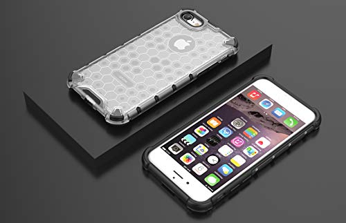 Image of Glasgow Back Case Cover Compatible with Apple iPhone 8 (Honeycomb Pattern) - Transparent