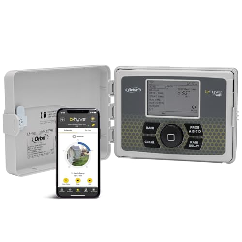 Orbit B-hyve Smart Indoor/Outdoor Sprinkler Controller - 6-Zone - App Controlled Smart Controller...