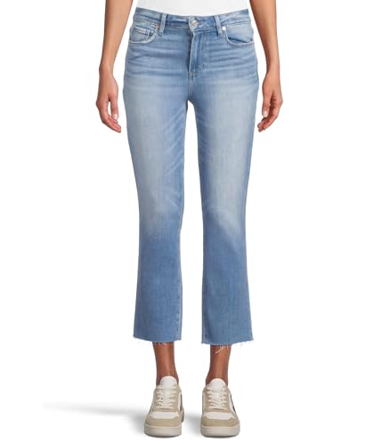 PAIGE Women's Cindy Crop Seamed Bltlps Raw Hem
