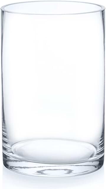 Enova Floral Clear Glass Cylinder Vase
