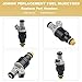 JDMON Fuel Injectors Compatible with Ford Bronco II Ranger F250 F350 Mustang Taurus Lincoln Town Car 0280150710 Pack of 6