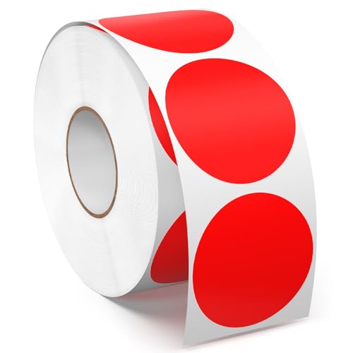 Meitaat 1000 Pieces Gommettes Rondes Rouges 38 mm Autocollantes Pastilles Adhésives Étiquettes...