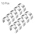 HARFINGTON 10pcs Bicycle Cable Clamps C-Clips Aluminum Alloy Housing Hose Guide U-Clips Brake Derailleur Shifter for MTB Road Bike, Silver