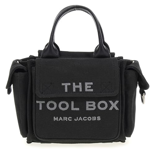 Marc Jacobs The Crossbody Tote noir avec lettrage blanc et double portée
