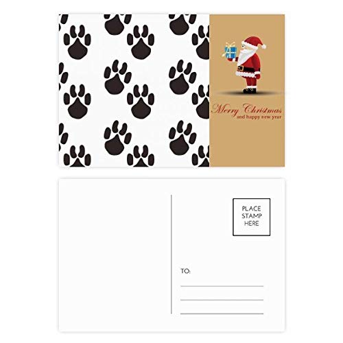Cartes postales pattes de père Noël (Lot de 20) pour correspondance et vœux créatifs