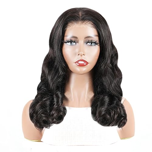 Image of ISEE Hair Glueless Wig Human Hair Ocean Wave 7X5 HD Lace Front Wig 20 Inch