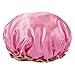 Produktbild Dylandy Duschkappen, wasserdicht, Kunststoff, elastisch, für Make-up, Spa, Zuhause, Hotel und Friseursalon, Schmetterling-Stil, Rosa 2, 25 cm