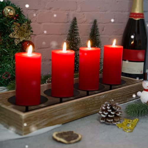 Adventskranz aus Holz mit Kerzenhalter für 4 Kerzen