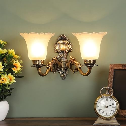 Image of ELIANTE Antique Brass Metal Wall Light NO-1-2W | 3 Years Warranty | Free - LED LAMP