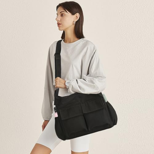 VODIU Canvas Messenger Bag Large Hobo