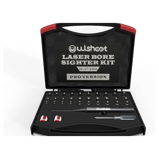 Professional Laser Bore Sight Kit Multiple Caliber, Upgraded Red Bore Sighter with 30 Adapters Button Switch Perfectly Choice for.17 to 12GA Rifles Pistols, Provides Powerful Support for Hunting