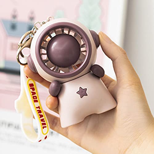 mão, Pingente carro astronauta com cordão destacável, Ventilador USB recarregável maquiagem leve 3 v