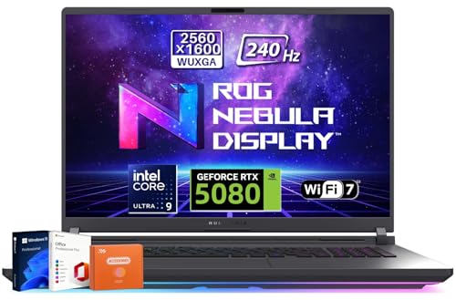 Image of ASUS ROG Strix G18 Gaming Laptop, NVIDIA RTX 5080 16GB GDDR7, Intel Ultra 9 275HX(Up to 5.4GHz, 24 Cores), 18 inch 240Hz 3ms 2.5K(2560x1600), WiFi 7, 32 GB DDR5 RAM, 2 TB SSD, Windows 11 Pro