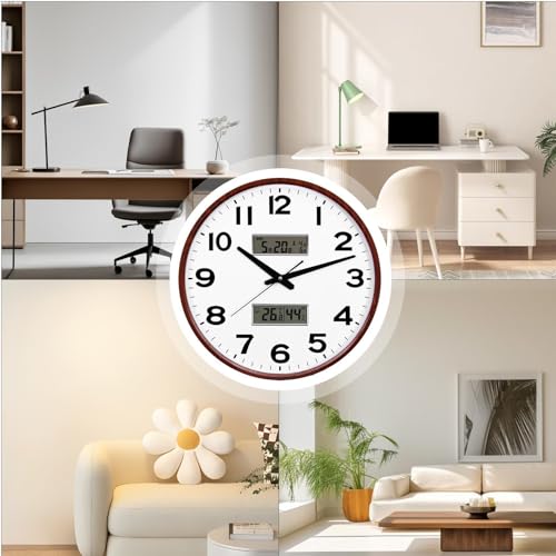 Horloge de chambre digitale et silencieuse avec écran LCD