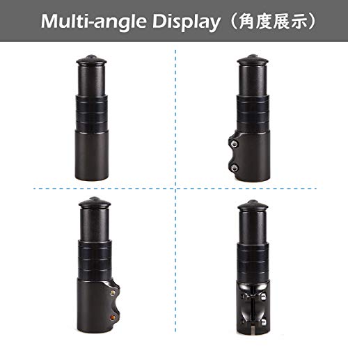 Triwonder Bike Stem Riser Handlebar Extender Bicycle Fork Stem For Mtb Bmx Mountain Bike Aluminium Alloy Head Up Adapter (Black) #TOP4