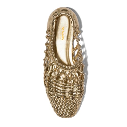 XYD Women Square Toe Woven Flats Slip On Braided Openwork Spring Summer Dress Travel Comfy Ballerinas Shoes3