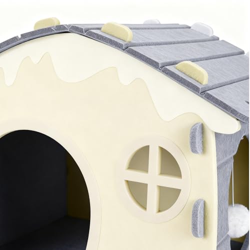 Grotte pour chat en feutre doux de qualité supérieure pour félin