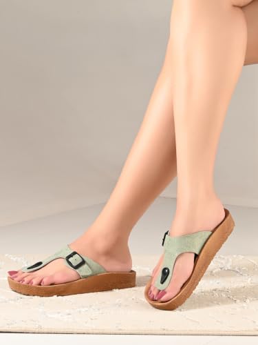 Image of DOCTOR HEALTH SUPER SOFT Women's Orthopedic Toe Ring Sandals | Adjustable Buckle Comfort Slippers | Soft Cushioned Footbed | Lightweight Anti-Skid Casual Flip Flops for Everyday Wear