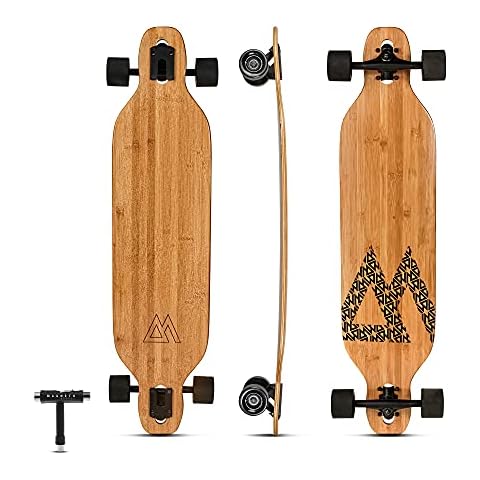 Magneto Longboard - Bambus Tropfen durch Schnitzen Longboard Skateboard Cover