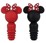 Disney Parks Minnie Mouse Icon Silicone Bottle Wine Stopper Set of 2