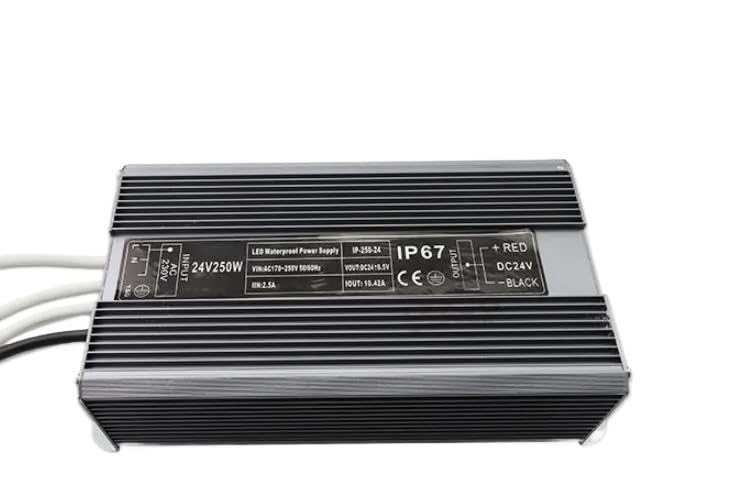 Adaptateur lumière LED transformateur 24V 250W 10.41A étanche pour automatisme