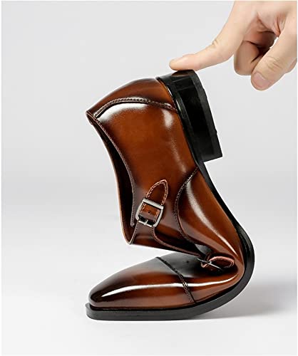 Men's Formal Shoes Double Monk Strap Genuine Leather Comfort Dress Shoes for Wedding Office4